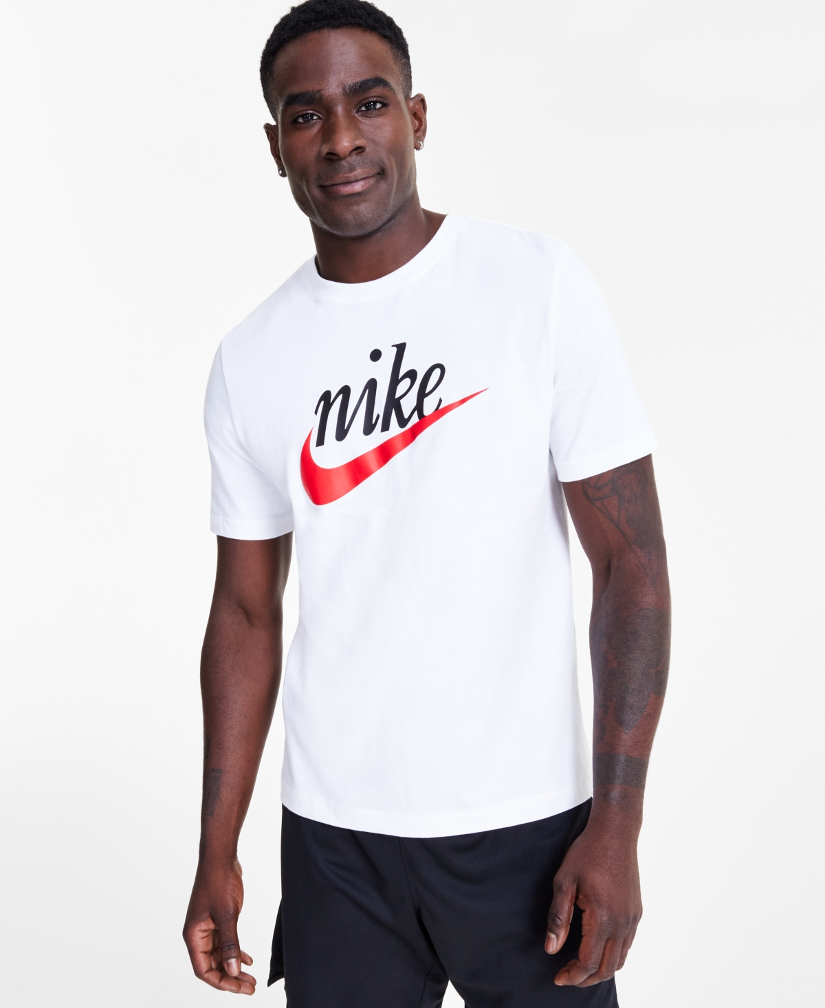 Nike Sportswear Men's Heritage Script Logo Short-Sleeve Crewneck T-Shirt