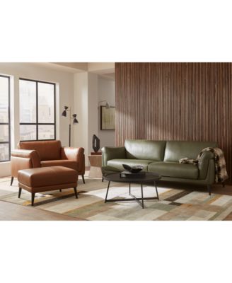Furniture Keery Leather Sofa Collection Created For Macys In Moss