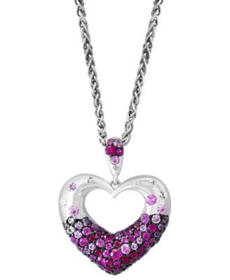 Multi Precious 1-7/8 ct. t.w. Pendant in Sterling Silver