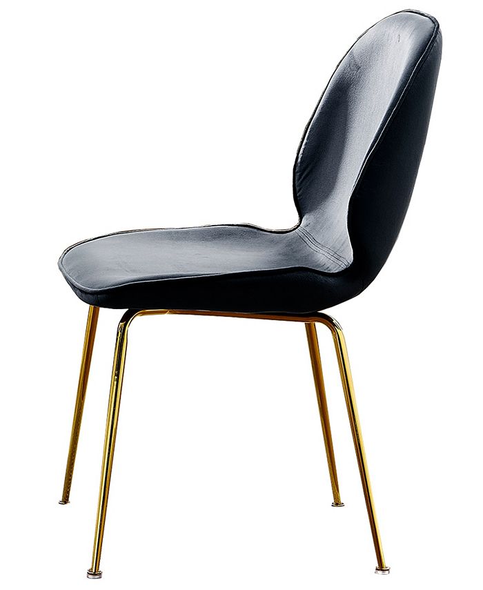 Best Master Furniture 34" Velvet MidCentury Upholstered Dining Side