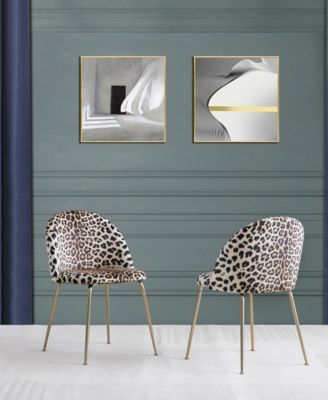 Miramar 31" Velvet Metal Dining Chairs, Set of 2