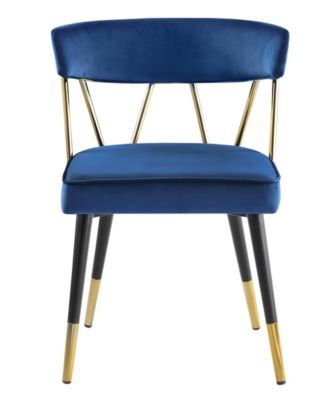 Aireys 31" Velvet with Metal Accents Armless Chair, Set of 2
