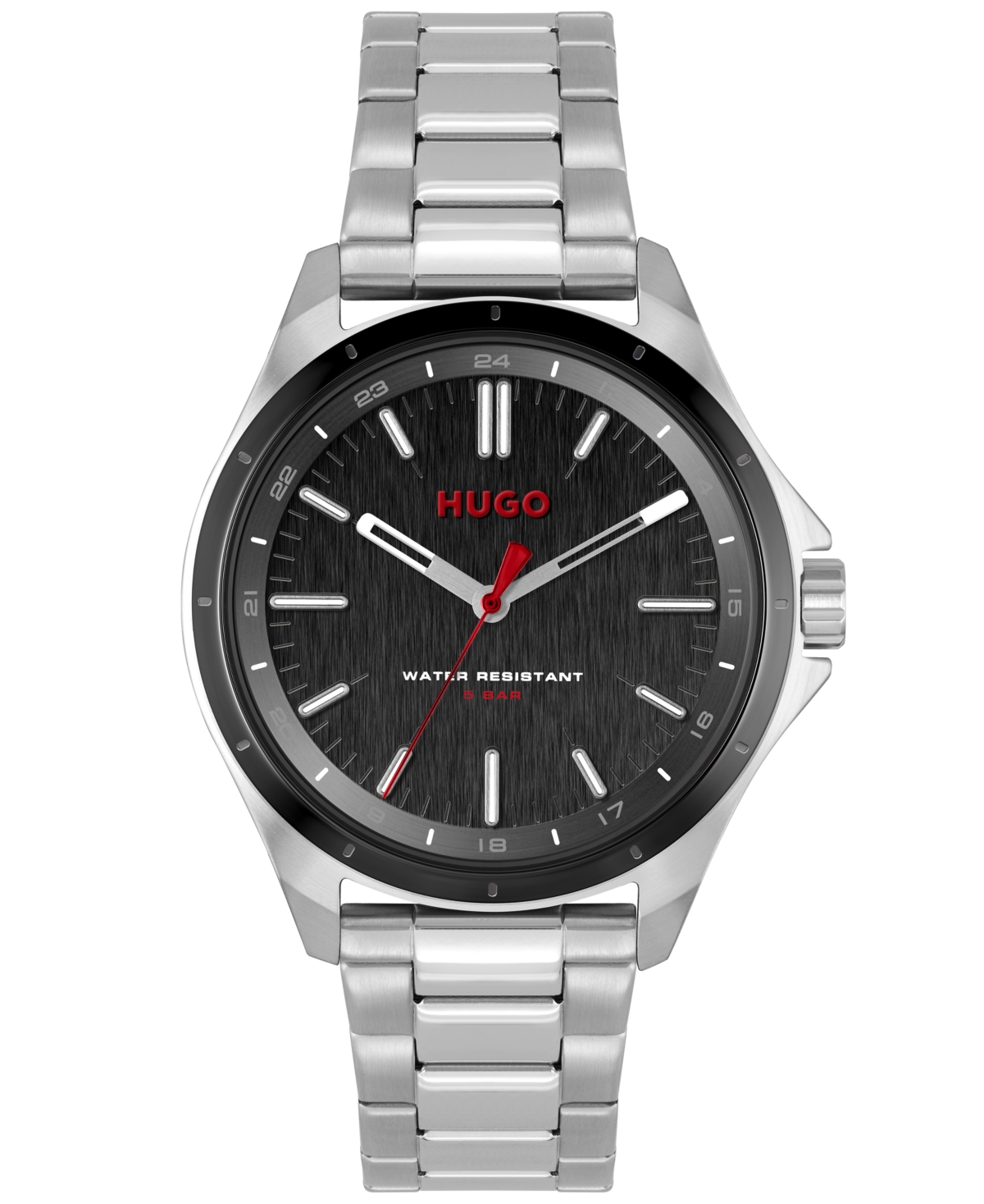 Hugo Men's Complete Quartz Stainless Steel Watch 42mm In Silver