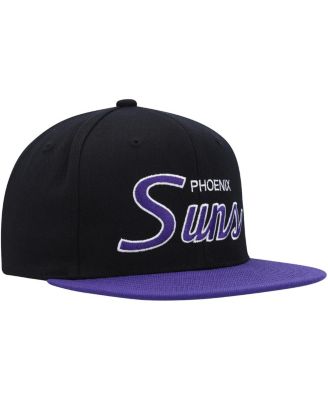 Men's Black Phoenix Suns Hardwood Classics MVP Team Script 2.0 Snapback Hat