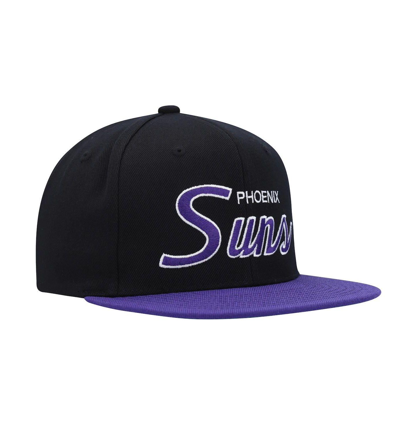 Мужская кепка Mitchell & Ness Black Phoenix Suns Hardwood Classics MVP Team Script 2.0 Snapback Hat — фото 4