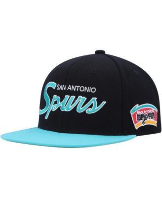 Men's Black San Antonio Spurs Hardwood Classics MVP Team Script 2.0 Snapback Hat