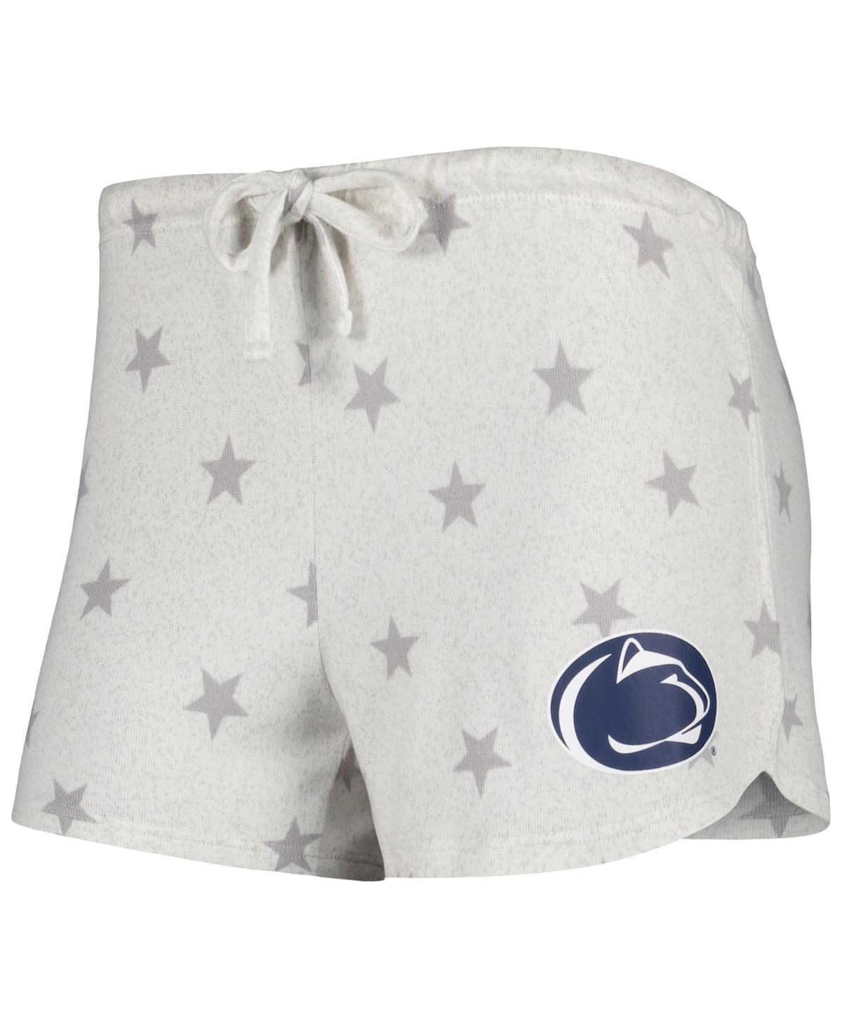 Shop Concepts Sport Women's  Cream Penn State Nittany Lions Agenda Stars Tank Top And Shorts Sleep Set
