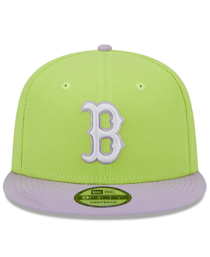 New Era Men's Neon Green, Purple Boston Red Sox Spring Basic TwoTone