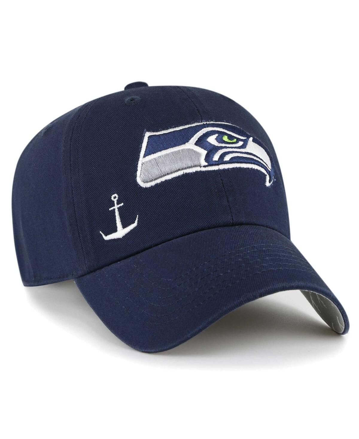 47 Brand Women's ' College Navy Seattle Seahawks Confetti Icon Clean Up Adjustable Hat