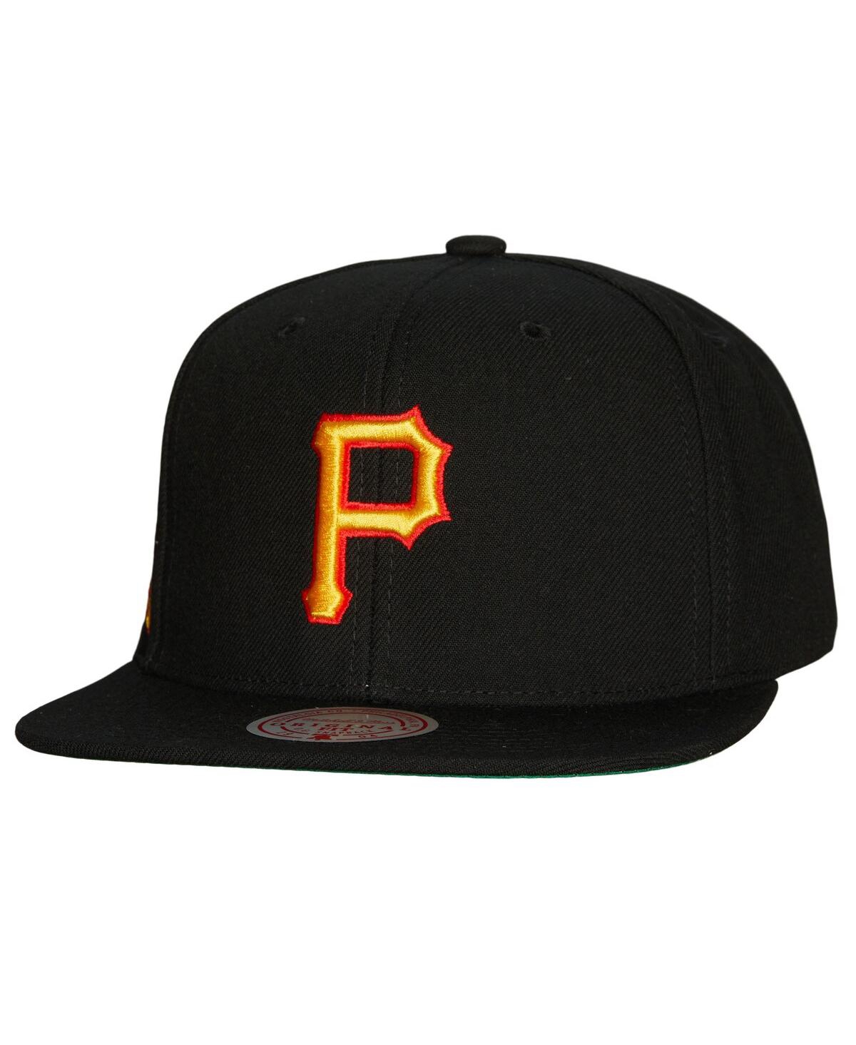 Mitchell & Ness Men's  Black Pittsburgh Pirates Cooperstown Collection Evergreen Snapback Hat