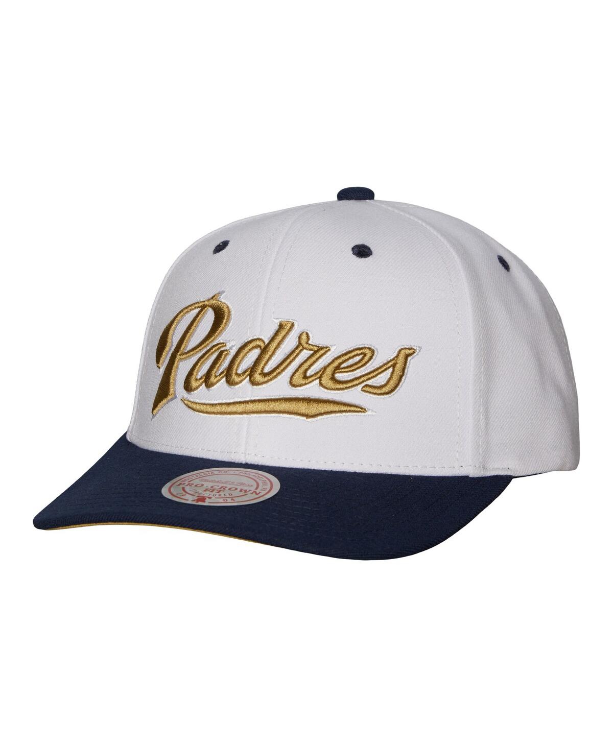 Mitchell & Ness Men's  White San Diego Padres Cooperstown Collection Pro Crown Snapback Hat