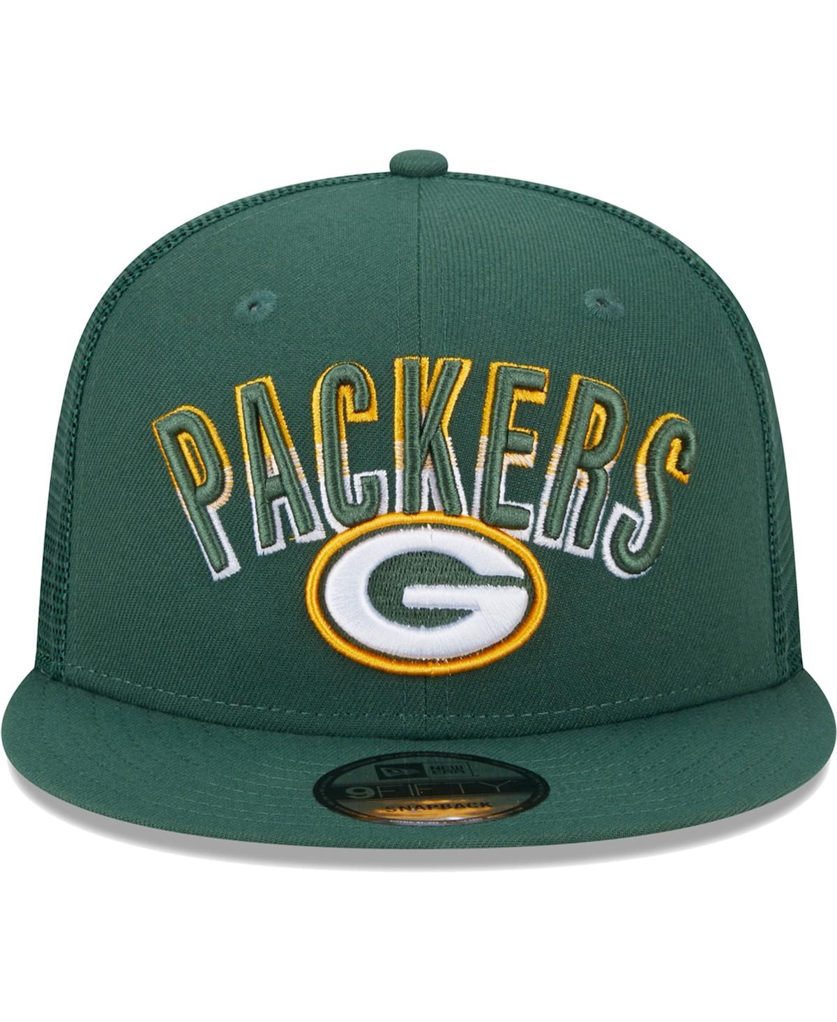 Men's New EraGreen Bay Packers Grade Trucker 9FIFTY Snapback Hat - Green