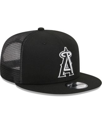 Men's Black Los Angeles Angels Trucker 9FIFTY Snapback Hat