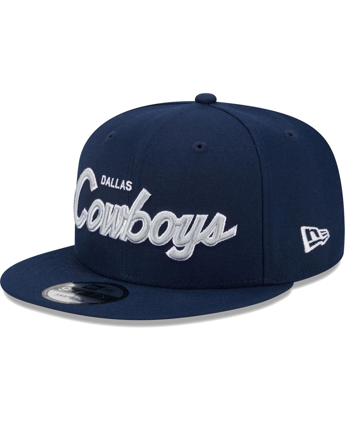 New Era Men's  Navy Dallas Cowboys Main Script 9fifty Snapback Hat In Navy