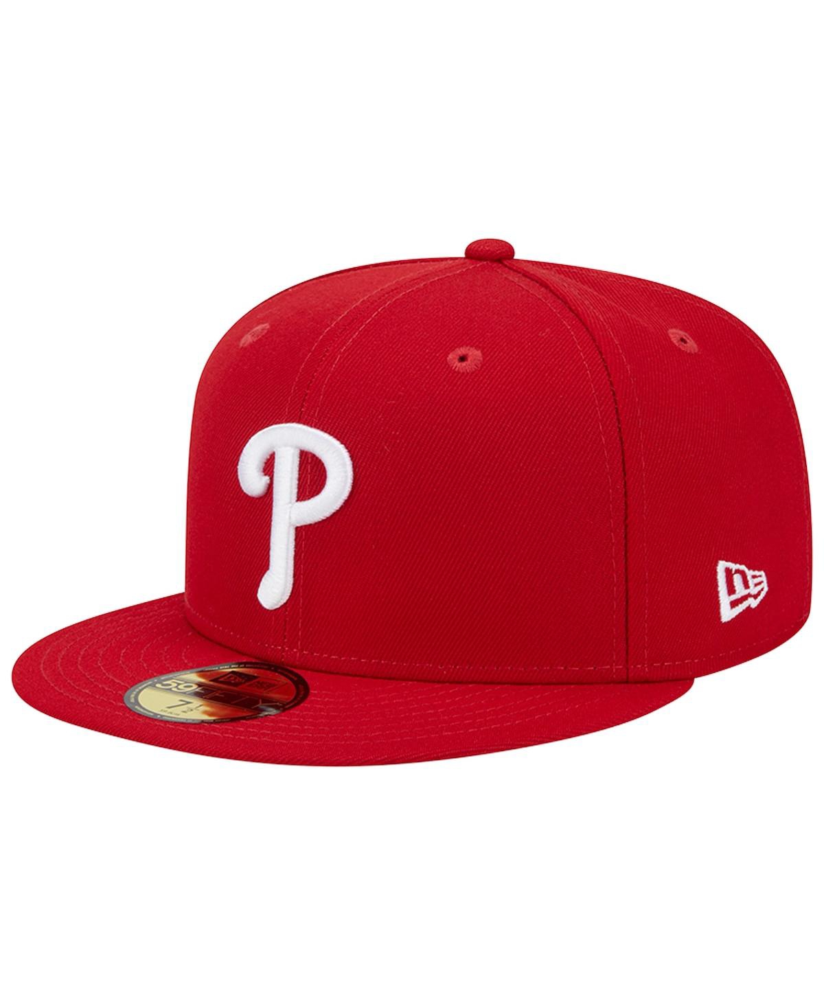 New Era Red Philadelphia Phillies  1980 World Series Team Color 59fifty Fitted Hat In Red
