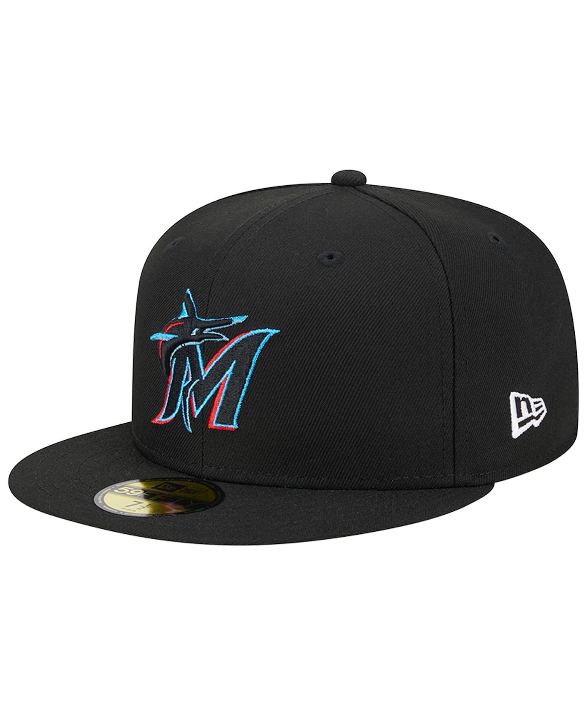 Men's New EraMiami Marlins 2017 Mlb All-Star Game Team Color 59FIFTY Fitted Hat - Black