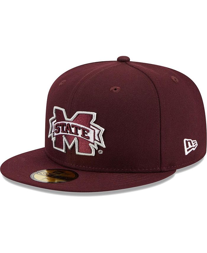 New Era Men's Maroon Mississippi State Bulldogs Evergreen 59FIFTY ...