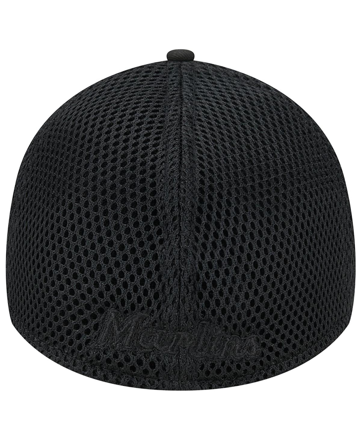 Men's New Era Miami Marlinson-Black Neo 39THIRTY Flex Hat - Black