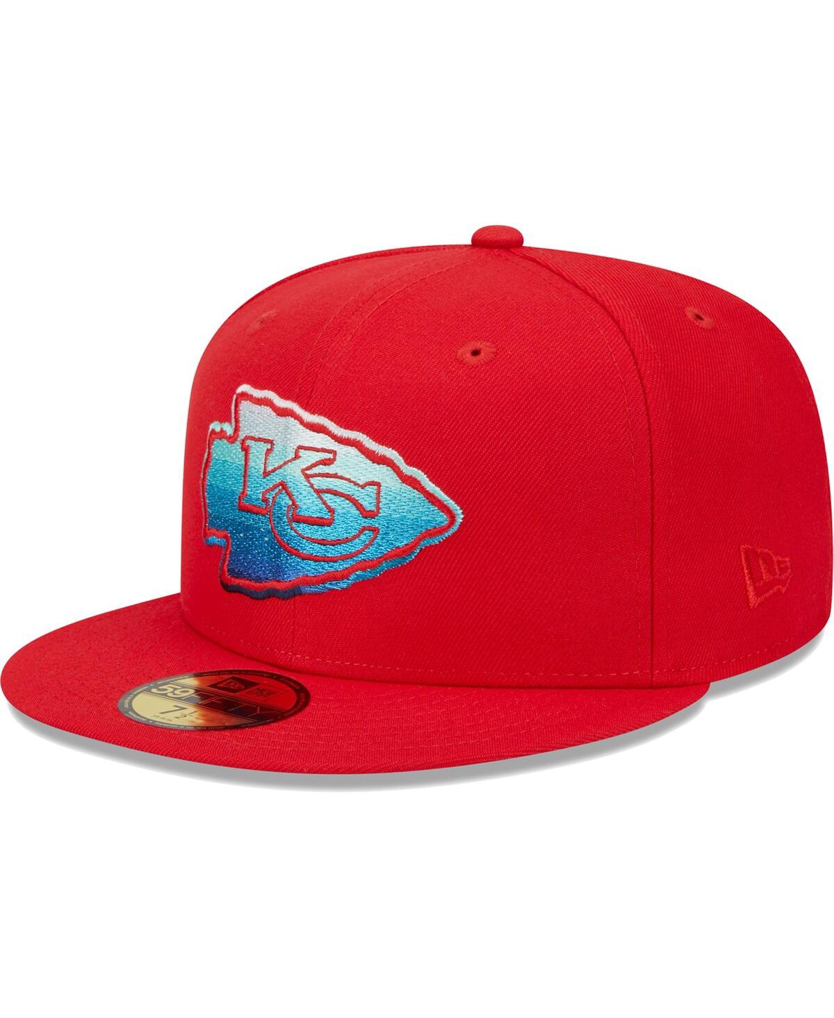 New Era Men's  Red Kansas City Chiefs Gradient 59fifty Fitted Hat
