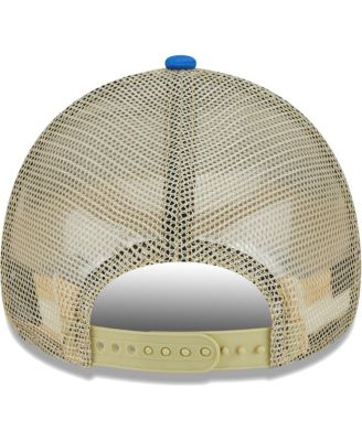 Men's Tan, Royal Los Angeles Rams All Day A-Frame Trucker 9FORTY Adjustable Hat