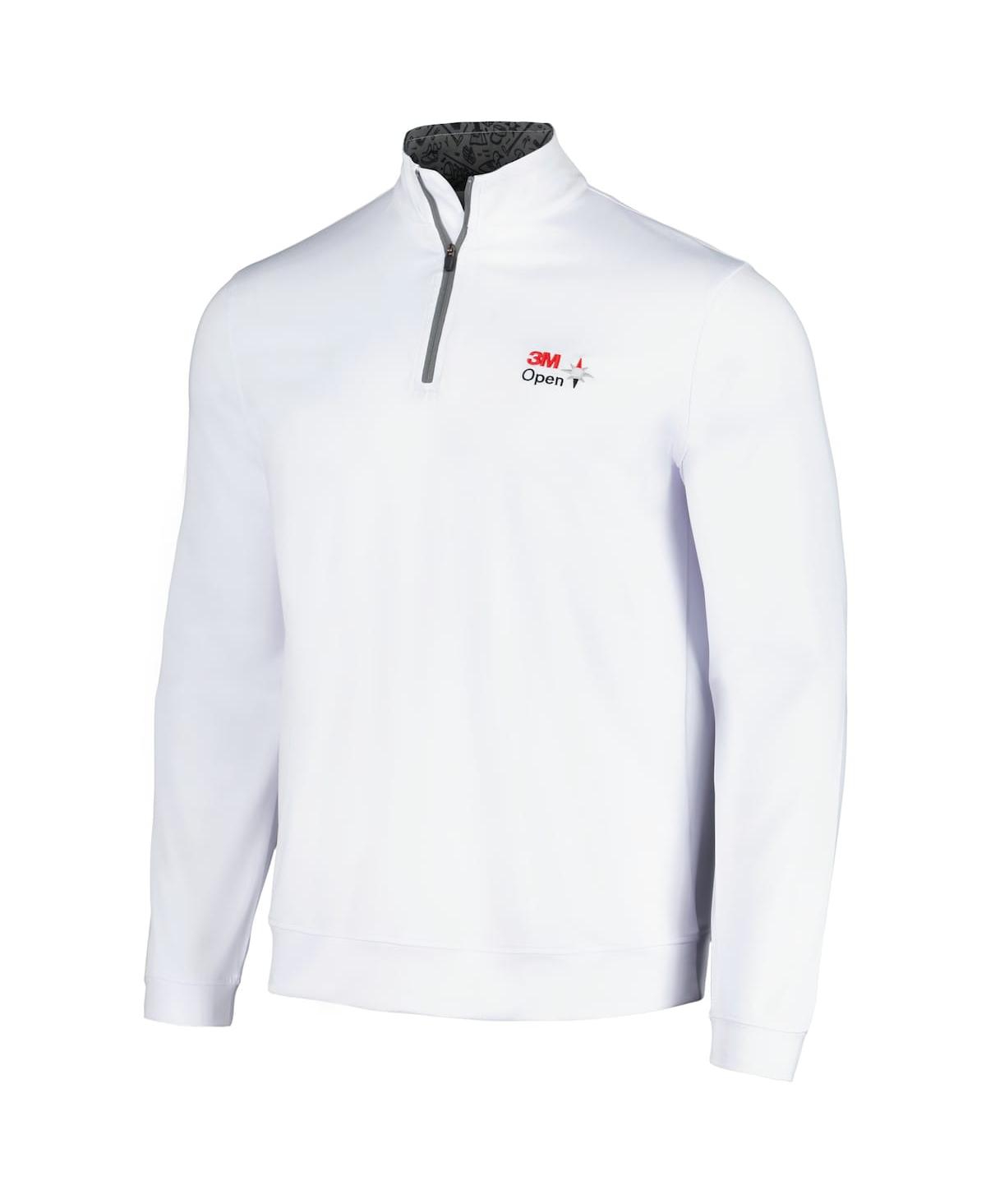 Shop Barstool Golf Men's  White 3m Open Quarter-zip Top