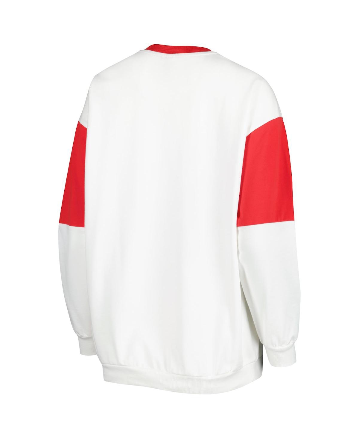 Shop Gameday Couture Women's  White Wisconsin Badgers It's A Vibe Dolman Pullover Sweatshirt