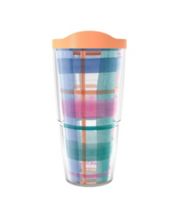 Tervis Island Tropical Hibiscus Collection Made in USA Double Walled Insulated Tumbler Travel Cup Keeps Drinks Cold & Hot, 16oz, Tropical Purple