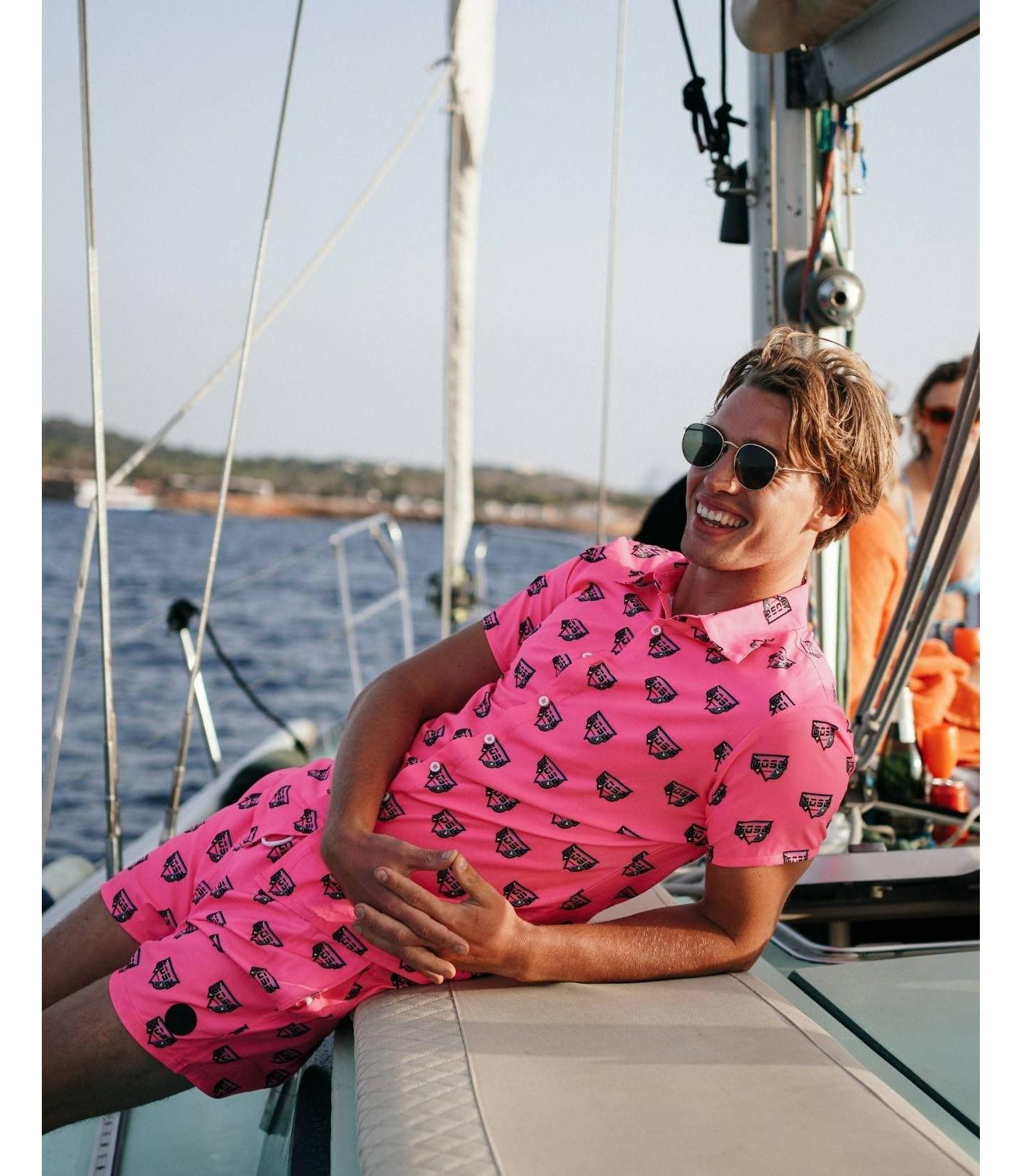 Мужская рубашка OOSC Baewatch Short Sleeve, цвет: Средний розовый — фото 5