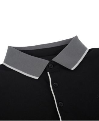 Men's Classic-Fit Cotton-Blend Pique Polo Shirt with Contrast Collar