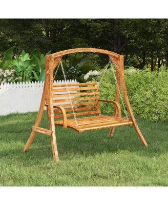 Swing Frame Solid Bent Wood with Teak Finish