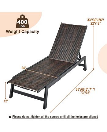 Chaise lounge best sale weight capacity 350