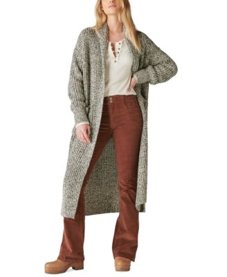 Lucky Brand Women's Collarless Long-Sleeve Cardigan Macy's