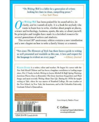 Barnes & Noble On Writing Well- The Classic Guide to Writing Nonfiction by William Zinsser