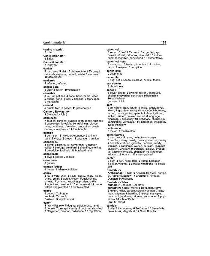 Barnes Noble Merriam Webster #39 s Crossword Puzzle Dictionary Fourth