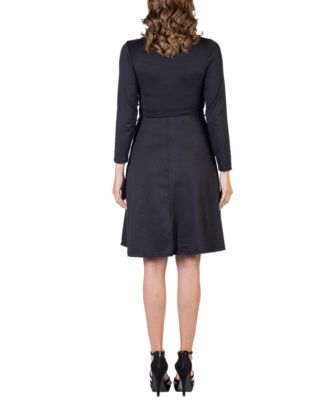 Women's Chic V-neck Long Sleeve Belted Dress