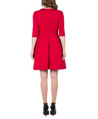 Women's Three Quarter Sleeve Mini Dress