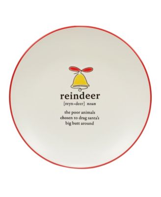 Christmas Fun Sayings 8.5" Dessert Plates Set of 6