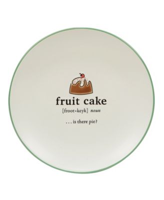 Christmas Fun Green Sayings 8.5" Dessert Plates Set of 6