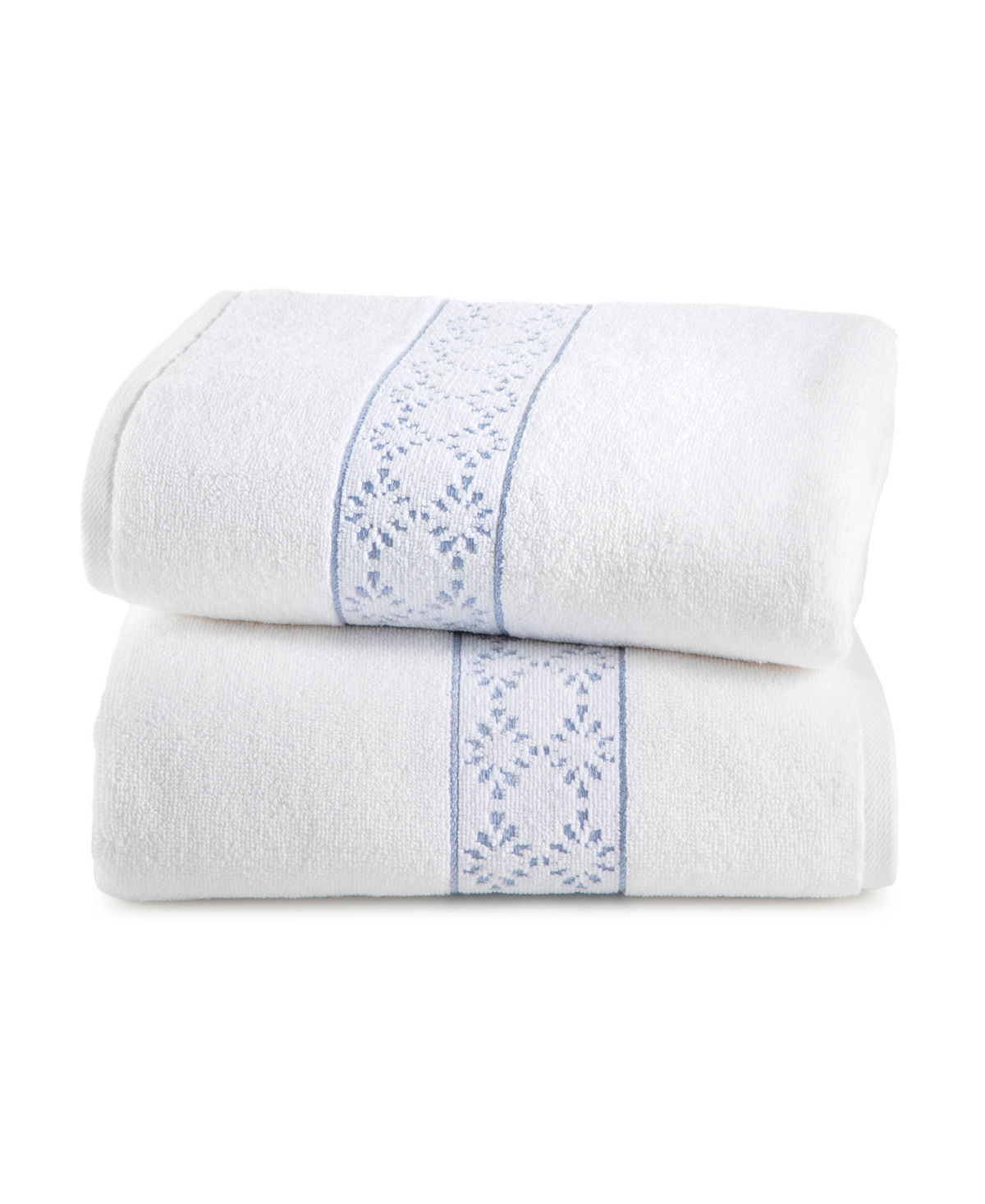 Clean Design Home X Martex Allergen-resistant Savoy 2 Pack Bath Towel Set In White