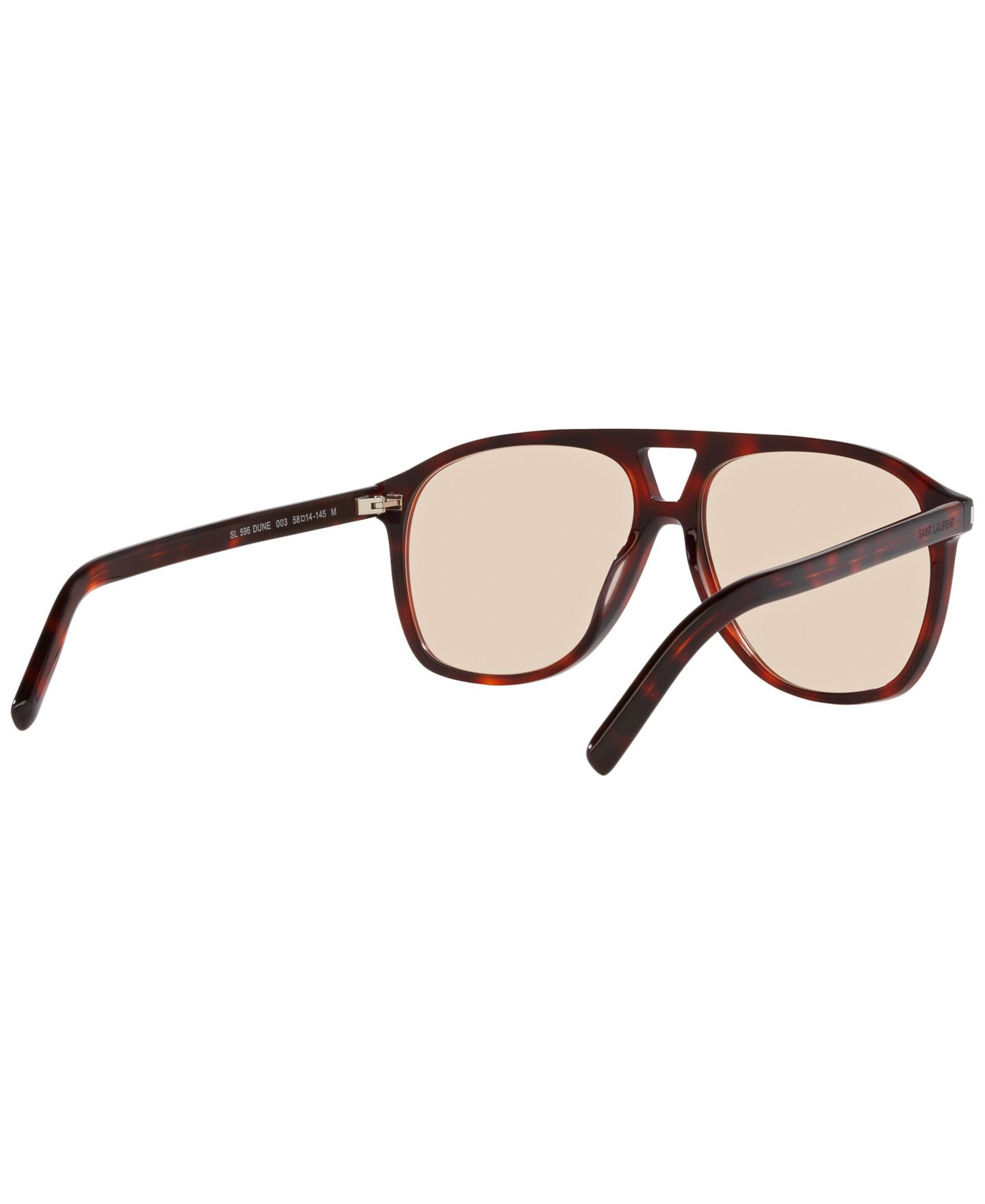 Женские солнцезащитные очки Saint Laurent Sunglasses, SL 596 Dune, цвет: Черепаховый — фото 9