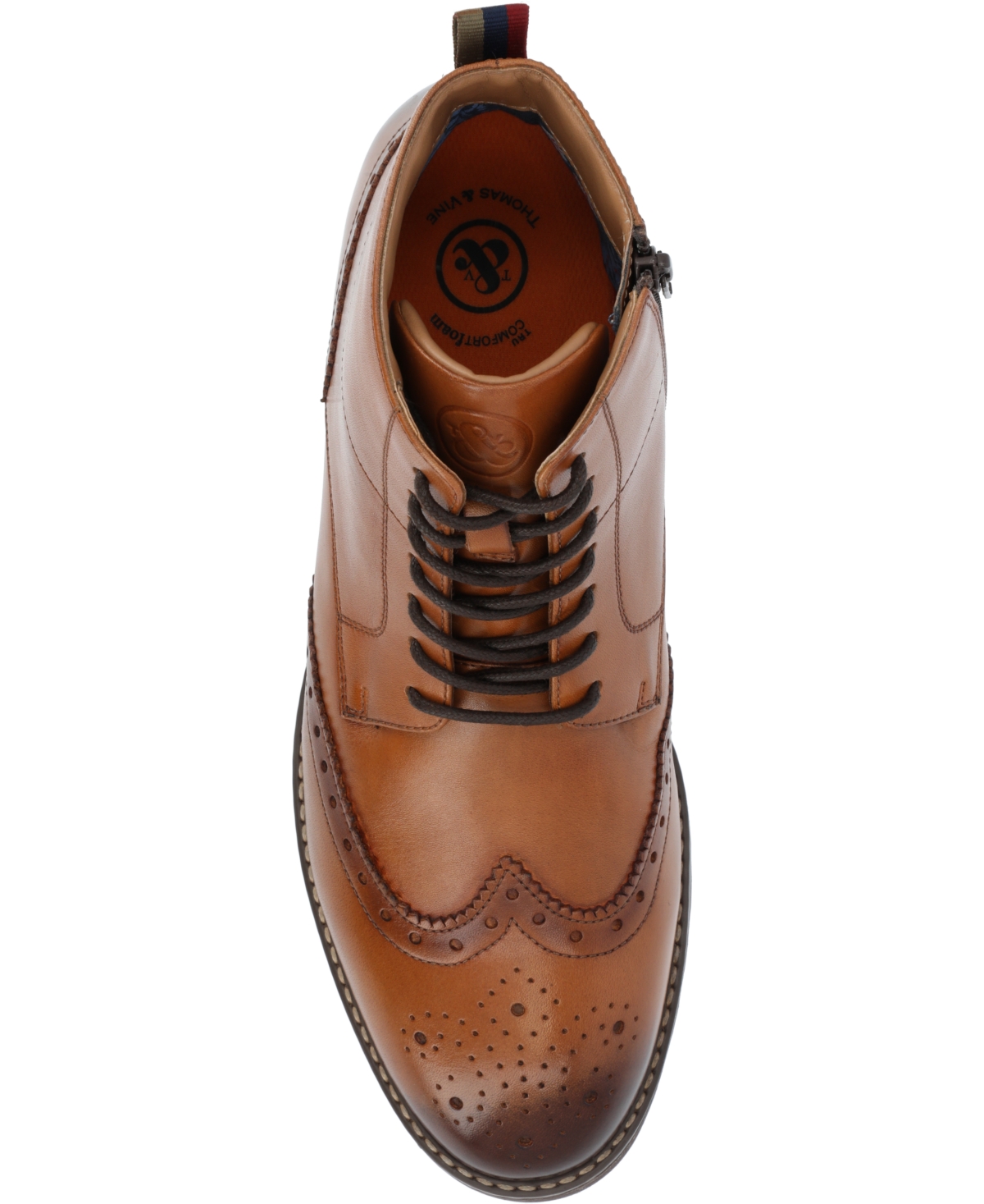 Thomas & Vine Men's Edison Tru Comfort Foam Wingtip Ankle Boots