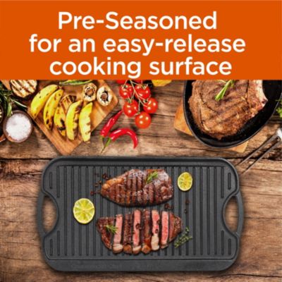 Pre-seasoned Cast iron Reversible Grill Griddle