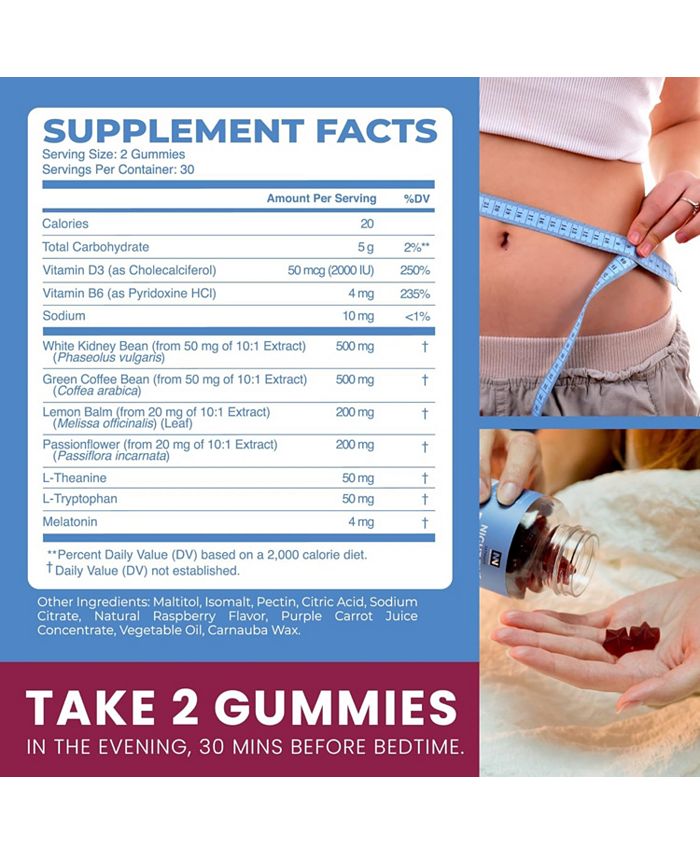 Nobi Nutrition Night Time Fat Burner Gummies For Women Weight Loss