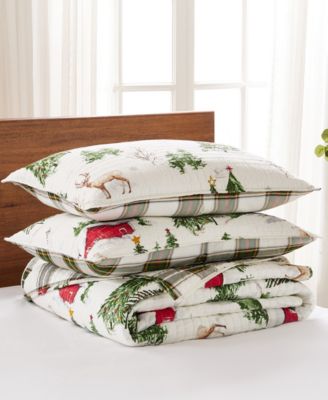 Levtex Home Merry Bright Tatum Pines Reversible Quilt Sets In Red,green