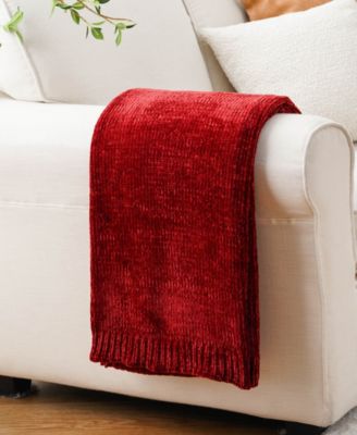 Lifestyle Solid Woven Micro Chenille Throw, 51" x 67"