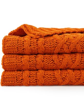 Lifestyle Cable Knit Chenille Throw, 51" x 67"