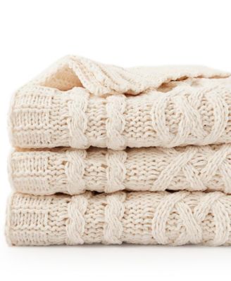 Lifestyle Cable Knit Chenille Throw, 51" x 67"