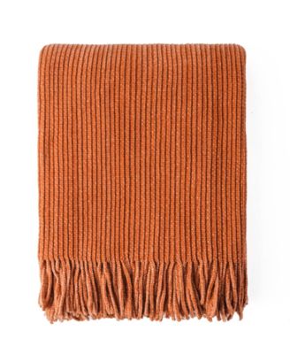 Classic Textured Ribbed Knit Throw, 50" x 60"