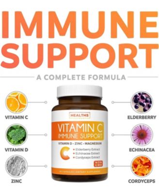 Vitamin C Immune Support Capsules, Health's Harmony, 60ct