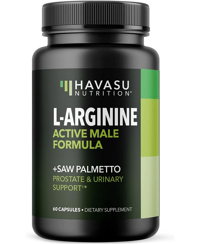 Havasu Nutrition L Arginine Saw Palmetto for Men with S7 PlantBased